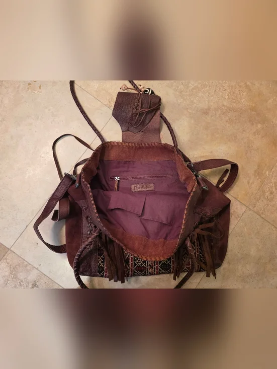 Free People Genuine Leather boho tote - Picture 4 of 5